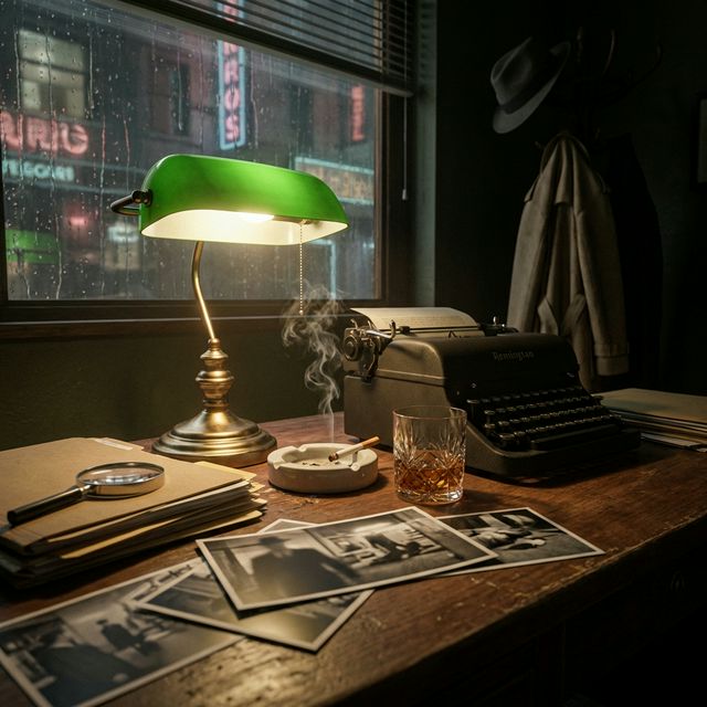 Noir Detective Desk